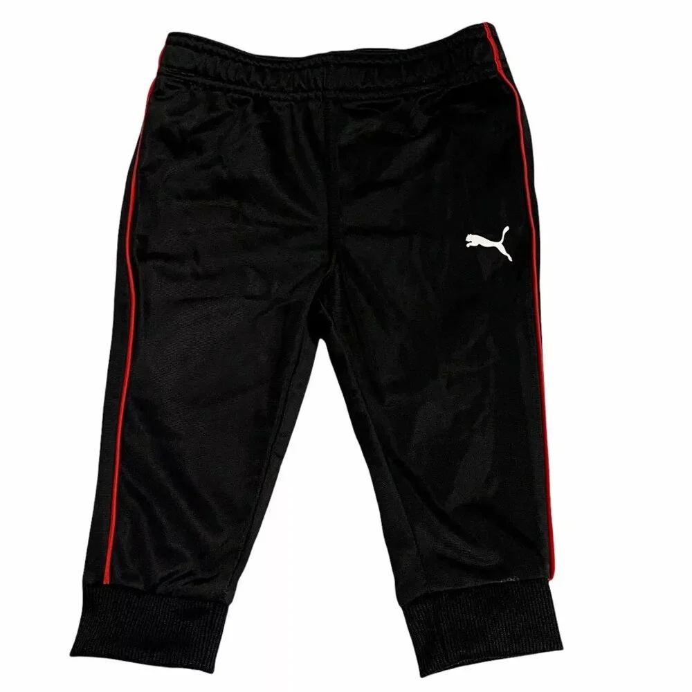 Puma‎ Baby Infant Boys Track Jacket & Joggers Outfit Set Sz 12 Months Black/ Red - Picture 5 of 13